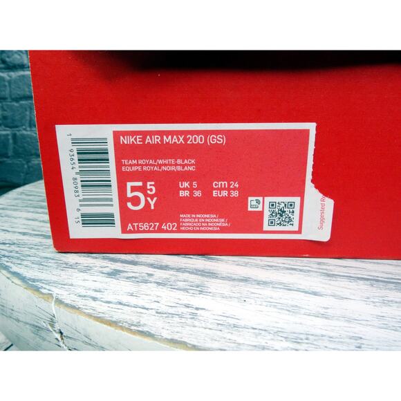 Nike Air Max 200 GS Team Royal/White-Black Youth 5.5Y	Women 7 New In Box - Picture 9 of 9